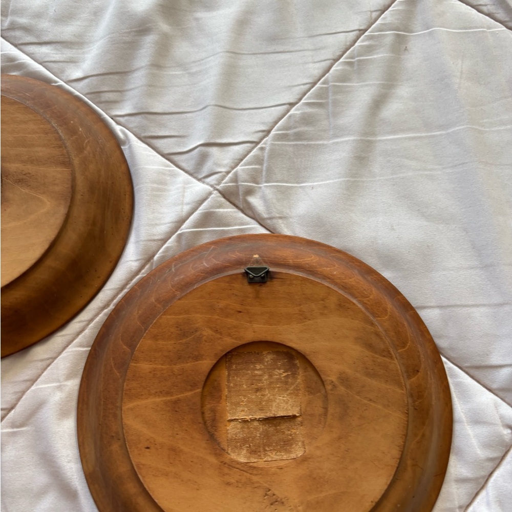 Vintage Hummel wooden Decorative Plates with boy and girl Illustrations - Picture 6 of 6